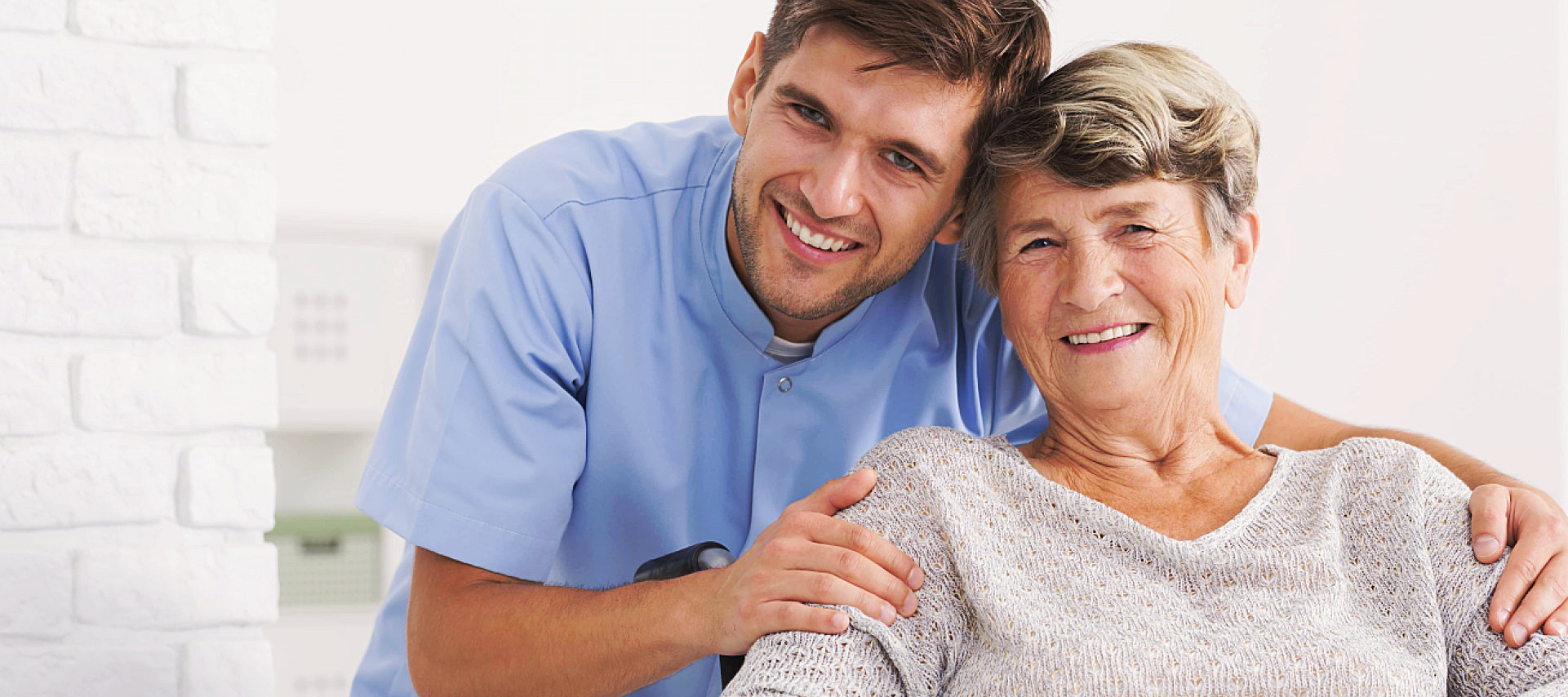 caregiver with senior woman